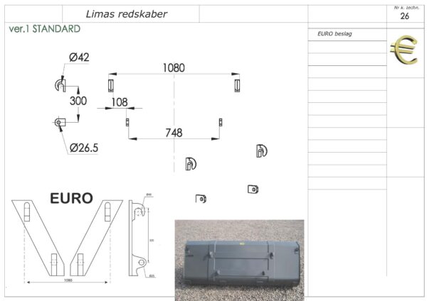 Limas siloklo 100 cm. m. euro beslag - Image 8